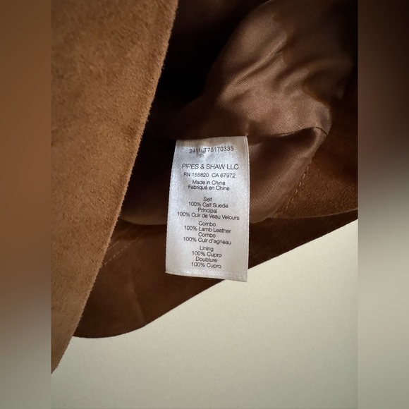 Veronica Beard New Suz Suede Dickey Chore Coat Jacket Whisky Size Medium - Picture 6 of 8